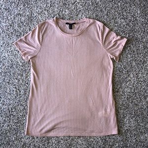 Forever 21 blush ribbed t shirt